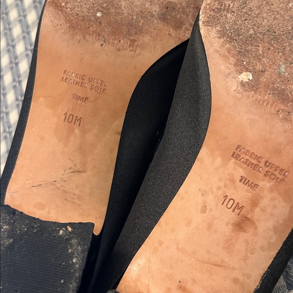 Vintage Etienne Aigner block heel black patent and grey  heels - Picture 7 of 10